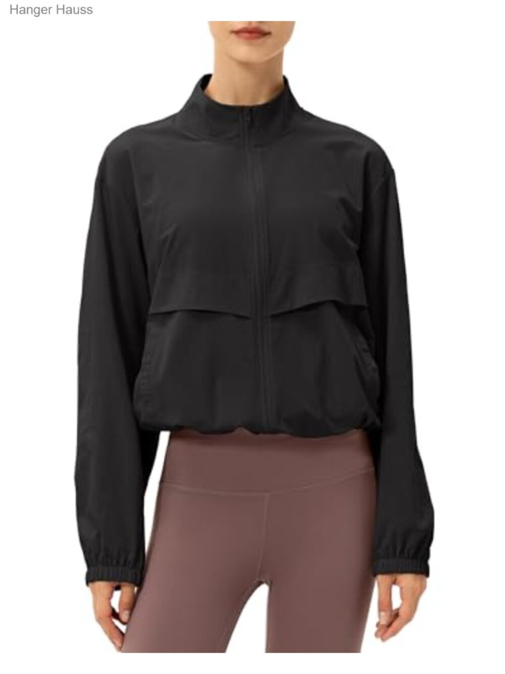Women's Lightweight Zip Up Athletic Jacket Stand Collar Windproof Sun